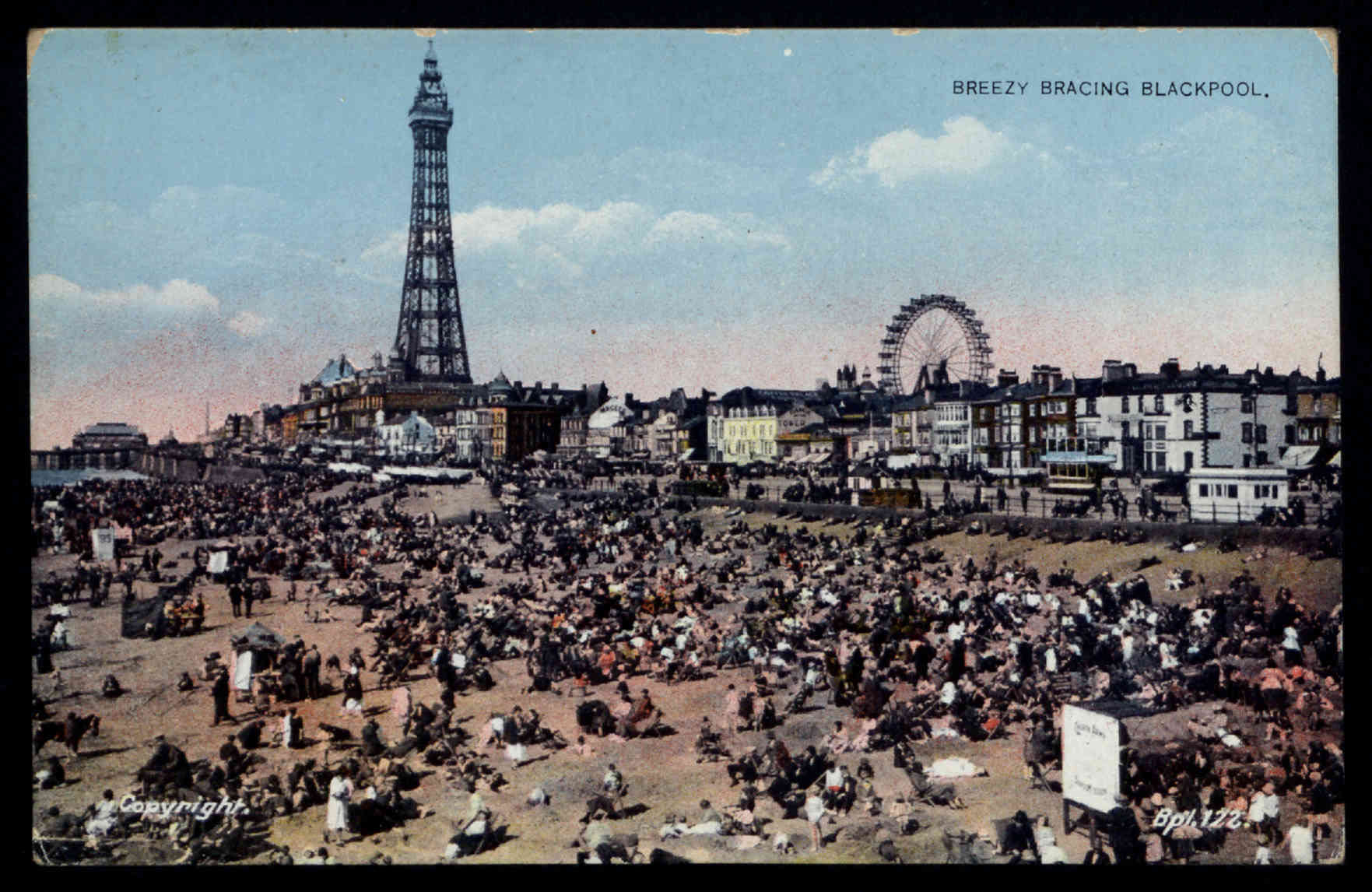 Breezy Bracing Blackpool. Copyright Cyril Critchlow Collection, Local and Family History Centre, Blackpool Central Library