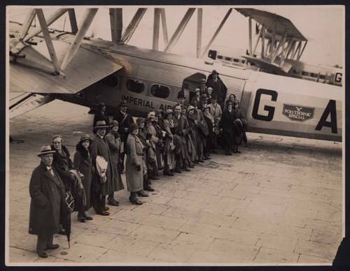 First Escorted Tour by Air to Switzerland: Photograph of the passengers, 14 May 1932. © Permission granted by University of Westminster Archive